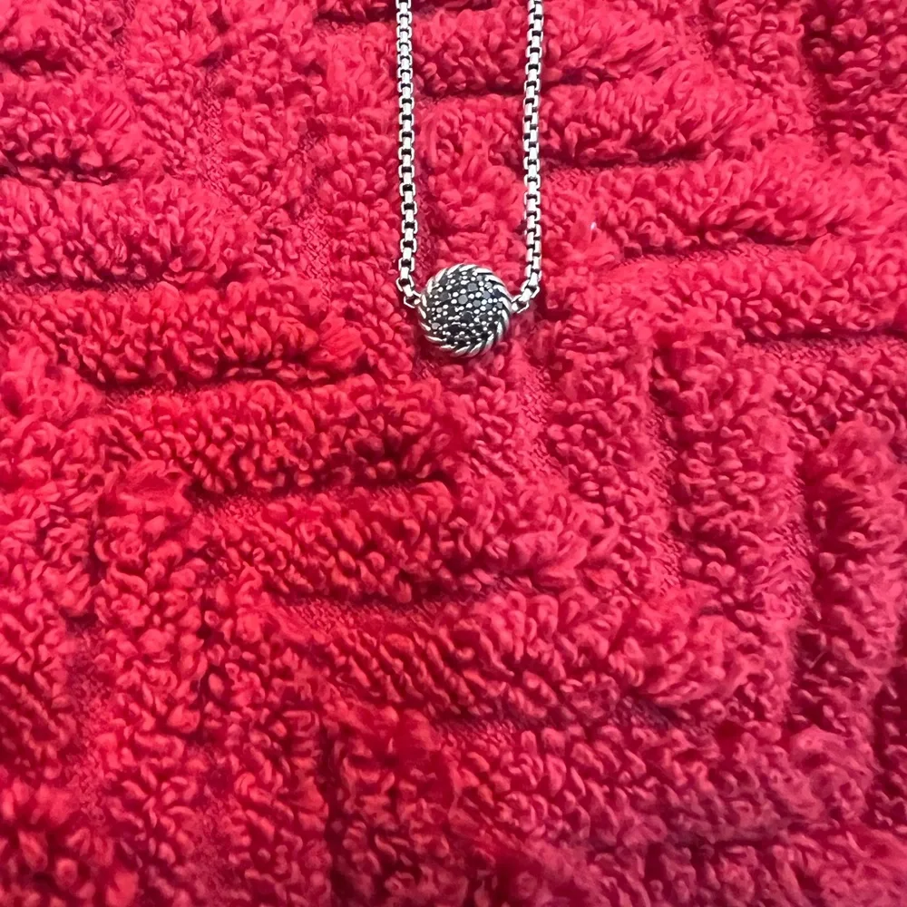 David Yurman Châtelaine Pave Black Diamond & Silver Bracelet. Very hard to find! - Picture 7 of 13